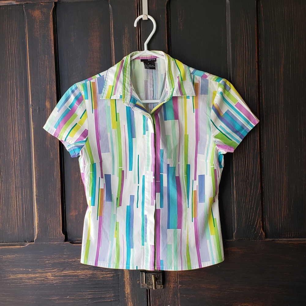 Kenzie Multicoloured Vertical Stripe Blouse